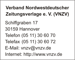 Verband Nordwestdeutscher Zeitungsverlage e.V. (VNZV)