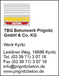 TBG Betonwerk Prignitz GmbH & Co. KG Werk Kyritz