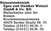 Natursteinbetrieb Egon u. Gnther Woitzel GmbH & Co. KG