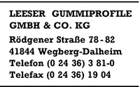 Leeser Gummiprofile GmbH & Co. KG