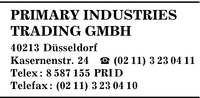 Primary Industries Trad. GmbH