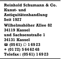 Schumann & Co. Kunst- und Antiquittenhandlung, Reinhold