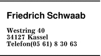 Schwaab, Friedrich