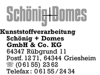 Kunststoffverarbeitung Schnig u. Domes GmbH & Co. KG