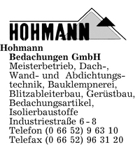 Hohmann Bedachungen GmbH