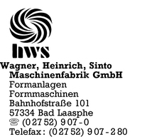 Wagner, Heinrich, Sinto, Maschinenfabrik GmbH