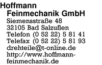 Hoffmann Feinmechanik GmbH