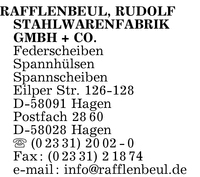 Rafflenbeul Stahlwarenfabrik GmbH & Co., Rudolf