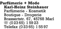 Parfmerie + Mode Karl-Heinz Steinhauer