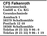 CFS Falkenroth Umformtechnik GmbH & Co. KG