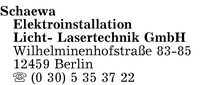 Schaewa-Eletroinstallation Licht-Lasertechnik GmbH