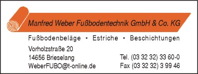 Weber Fubodentechnik GmbH & Co. KG, Manfred