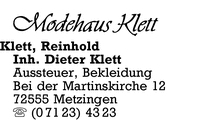 Klett, Reinhold