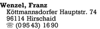 Wenzel, Franz