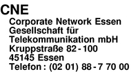 CNE Corporate Network Essen Gesellschaft fr Telekommunikation mbH