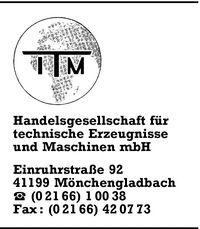 ITM Handelsgesellschaft fr technische Erzeugnisse und Maschinen mbH