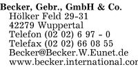 Becker GmbH & Co., Gebr.