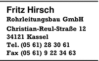 Hirsch Rohrleitungsbau GmbH, Fritz