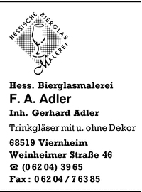 Hess. Bierglasmalerei F. A. Adler, Inh. Gerhard Adler