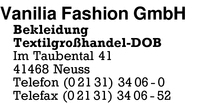 Vanilia Fashion GmbH
