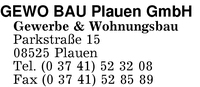 Gewo Bau Plauen GmbH