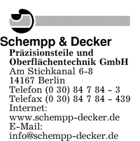 Schempp & Decker Przisionsteile und Oberflchentechnik GmbH