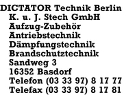 Dictator Technik Berlin K. u. J. Stech GmbH