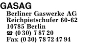 Gasag Berliner Gaswerke AG