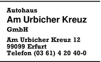 Autohaus Am Urbicher Kreuz GmbH