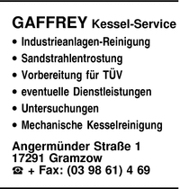 Gaffrey Kessel-Service