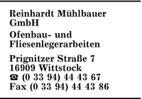 Mhlbauer, Reinhardt, GmbH