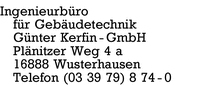 Ingenieurbro fr Gebudetechnik Gnter Kerfin GmbH