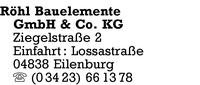 Rhl Bauelemente GmbH & Co. KG