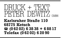 Druck und Text Peter Dewitz GmbH