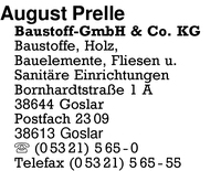 Prelle Baustoff-GmbH & Co. KG, August