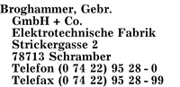 Broghammer GmbH + Co., Gebrder