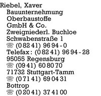Riebel GmbH & Co., Xaver