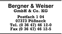 Bergner & Weiser GmbH & Co. KG
