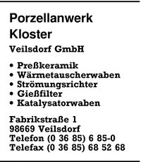 Porzellanwerk Kloster Veilsdorf GmbH