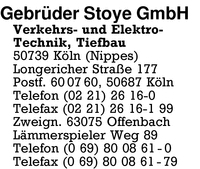 Stoye GmbH, Gebrder