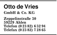Vries GmbH & Co. KG, Otto de