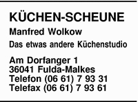 Kchen-Scheune Manfred Wolkow