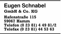 Schnabel GmbH & Co. KG, Eugen