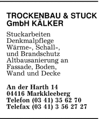 Trockenbau & Stuck GmbH Klker
