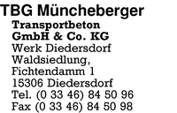 TBG Mncheberger Transportbeton GmbH & Co. KG