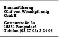 Bauausfhrung Olaf von Weschpfennig GmbH