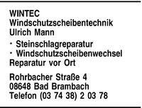 WINTEC Windschutzscheibentechnik Ulrich Mann