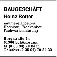 Retter, Heinz, Baugeschft