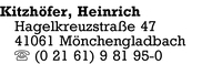 Kitzhfer, Heinrich