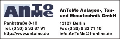 Antome Anlagen-Ton- und Messtechnik GmbH
